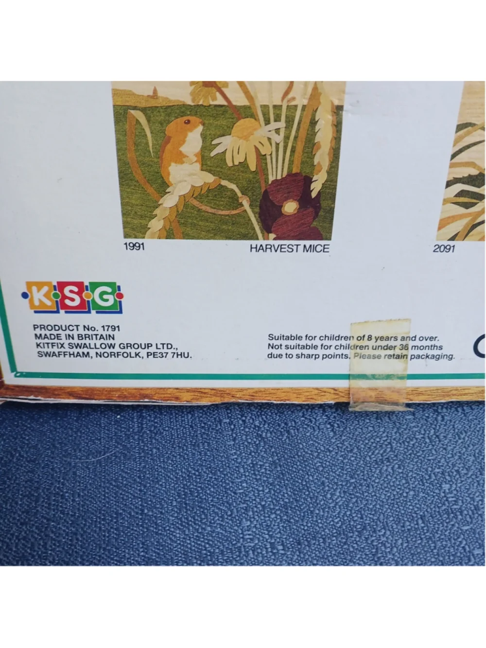 VTG Collage Wood-like Veneer Hummingbird Craft KIT Self Adhesive Wood Britain
